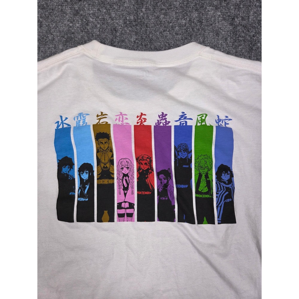 Uniqlo UT Demon Slayer T-Shirt Mens Medium White Hashira Graphic Anime Tee